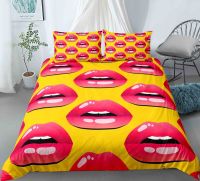 Lip Bed Cover Set Duvet King Size Comforter Bedding Sets
