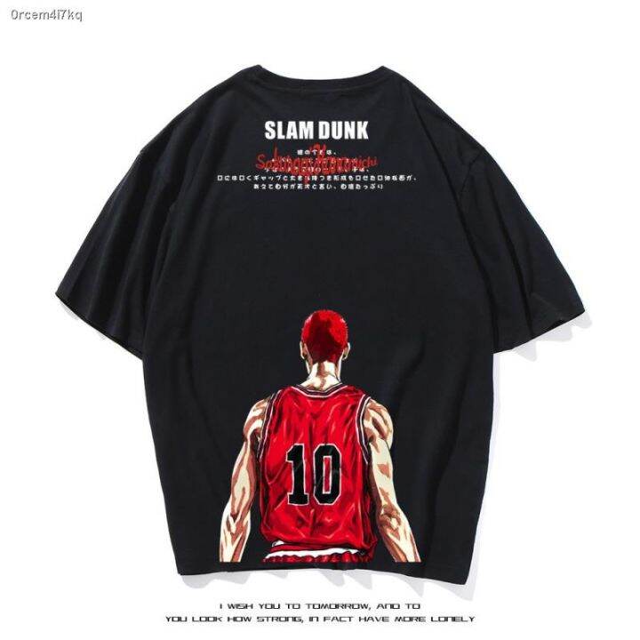 ข้อเสนอพิเศษ-tshirt-slam-dunk-t-shirt-slam-dunk-เสื้อยืดแขนสั้นผู้ชายเสื้อบาสเกตบอลกีฬา-sakuragi-hanado-อะนิเมะพิมพ์-xia-kobe-ที่ระลs-5xl