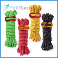 PETIRUN 7 สี อุปกรณ์เดินป่า เส้นผ่านศูนย์กลาง 4 มม. ความแข็งแรงสูง สายไฟ Paracord การอยู่รอด เชือกปีนเขา เชือกนิรภัย