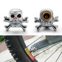 Pressure Caps Dust-proof Car Styling Wheel Rims Skeleton Skull Shaped 4 Pcs/Set Stem Caps Motorcycle Truck Tire air Valve Valve Stems  Caps  Adapters