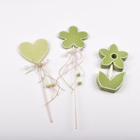 Heidi Easter decoration creative butterfly heart-shaped rabbit wooden hanging strip hanging decoration scene layout decoration pendant