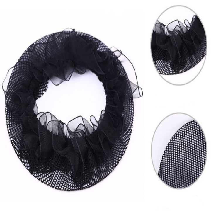 Women Bun Dancer Hair net Ballet Dance Skating Bun Cover Elastic Band Hair Nets for Bun per