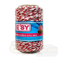 เชือก ESY เชือกเกลียวขาวแดง อีซี่ เชือกขาวแดง ยาว 25เมตร/ม้วน จำนวน 1ม้วน พร้อมส่ง