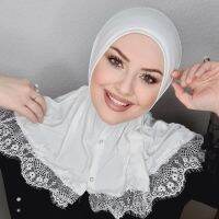 【CW】 Ramadan Practical Instant Hijab Scarf Shawl Plain Color Headscarf Muslim Eid Mubarak Abaya Turban