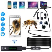 【Big-Sales】 Hayas Super Store 5เมตร HD 1200จุดไร้สาย WiFi Endoscope สำหรับ IOS PC มินิกันน้ำกึ่งแข็งกล้องตรวจสอบ8มิลลิเมตรเลนส์8LED Borescope