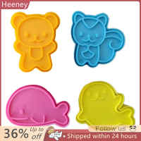 ? Heeney 4ชิ้น/เซ็ต CUTE samll Dolphin samll Seal กระรอกหมีแซนวิชคุกกี้เครื่องตัดคุกกี้เค้กตกแต่งแม่พิมพ์แม่พิมพ์เบเกอรี่เครื่องมือ