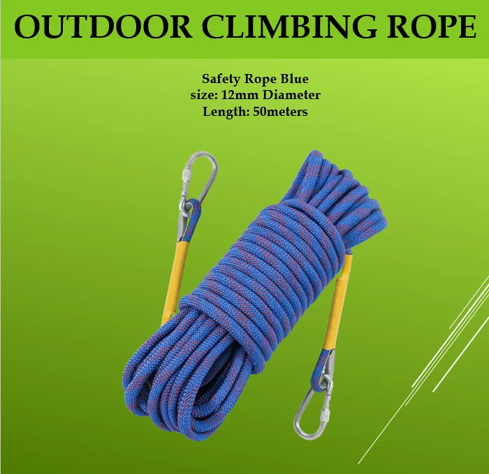 Blue12mm Safety Rope2050100m Climbing/Hiking Rope Safety Rescue