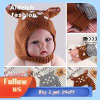 ALDRICH FASHION Kids Sheath Animal Bonnet Ears Wool Baby Deer Knit Cap Cartoon Winter Hat