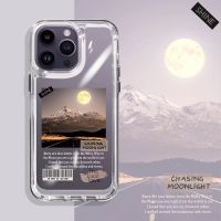 For IPhone 14 Pro Max IPhone Case Thickened TPU Soft Case Clear Case Shockproof Beautiful Moonlight Compatible with For IPhone 12 Pro Max 13