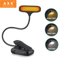 AXX 15 LED Clip Book Light for Reading in Bed Rechargeable Dimmable Bright Reading Light Mini Portable Light Amber Reading Lamp