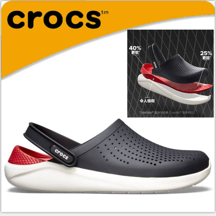 รองเท้าแตะลำลองแฟชั่น-สไตล์-crocs-literide-clog-สุดฮิต-น้ำหนักเบา-ใส่สบาย-พร้อมส่ง