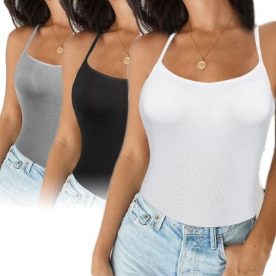 ▥ simple Sling Camisoles girls Crop Top Sleeveless Shirt Bralette Camisole Base