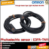 Photoelectric Sensor OMRON E3FA-TN11 ,20m NPN, Red light, Plastic ABS, M18, 10-30VDC, Emitter-Receiver