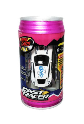 รถกระป๋อง มินิคาร์บังคับวิทยุ มีไฟหน้า ไฟท้าย (สีขาว) Mini White Radio Control RC Car in the Can with Flashlight