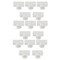 20mm PVC Tee 3 Way Water Pipe Tube Adapter Connectors White 15 Pcs