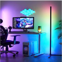 RGB Corner Floor Lamp LED Dimmable Corner Floor Lamp Bedroom Living Rom Decor Indoor Standing Lamps For Home Decoration Furniture Protectors Replaceme