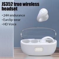 ZZOOI JS352 TWS Wireless Bluetooth Headsets Bone Conduction Earphone Ear Clip on Ear Earring Sports Gaming Wireless Headphone Ear Hook