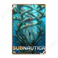 โปสเตอร์ Subnautica ที่สวยงาม-แผ่นโลหะสำหรับคลับห้องครัวหรือการตกแต่งผนัง-การออกแบบโปสเตอร์ป้ายดีบุกที่ไม่ซ้ำกัน