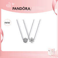 แพนดอร่า Timeless Pave ชุดสร้อยคอ Y ชุดสร้อยคอเงินแท้ 925 สำหรับผู้หญิง Be Bold and Radiant with this Pandoraˉ Timeless Pave Collection Y Necklace Set 925 Sterling Silver Womens Necklace