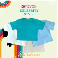 RM1/13 เสื้อยืดผ้าร่องคอเหลี่ยม ผ้าเนื้อนุ่มใส่สบายไม่อึดอัดค่ะ Celebrityy.style