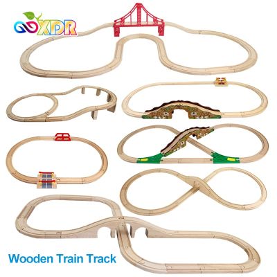 Compatible With Tomas And Friends Wooden Train Track Set Toys For Children Wooden Railway Toy DIY Road Accessories Toy Kids Gift
