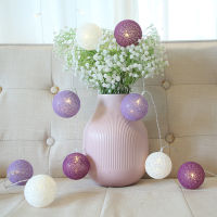 6CM Cotton Balls Led Lights String Christmas Wedding Bedroom Patio Street Garland Holiday Room Decor Halloween Outdoor Lighting