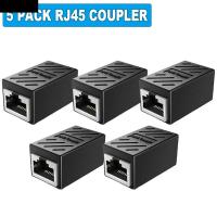 NYBHIA 1/5 Pack คุณภาพสูง อะแดปเตอร์ หญิงกับหญิง Plug And Play ขั้วต่อ LAN 8P8C ตัวเชื่อมต่อ RJ45 Cat7/Cat6/Cat5e ตัวขยายสายเคเบิลอีเธอร์เน็ต