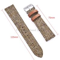 ☃☼ สายหนังแท้ Nylon Business Universal Watch Bracelet สายนาฬิกาวินเทจ Quick Release 18mm 20mm 22mm Wristband