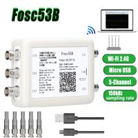 Fosc53B Wireless WiFi 5 Channel USB Oscilloscope Portable Data Storage Acquisition Recorder Automotive Maintenance Utility Tool