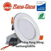 Đèn LED âm trần đổi màu 7W viền bạc