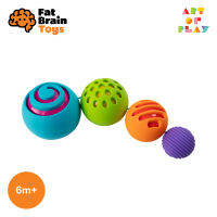 OombeeBall - ลูกบอล Sensory Toy ของแบรนด์ Fat Brain Toys เปิดมาแล้วเจอลูกบอลข้างในแต่ละลูกสีและ texture ต่างกัน เหมาะกับอายุ 6 เดือนขึ้นไป