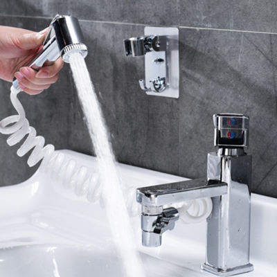 ABS ห้องอาบน้ำ Faucet Sprayer Sprinkler Base Hose Valve Set For Hand Basin Sink Hread Spray Taps Aerator Shower Head Holder