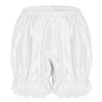 Sinstrong New Arrival Female Women Girl Lace Hem Shiny Pumpkin Pants Bloomers Cute Security Short Pants Bedtime Sleepwear Shorts Underwear