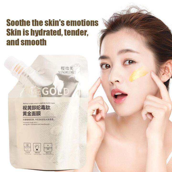 Retinol Snake Venom Gold Mask Meningkatkan Kulit Kusam Moisturizing