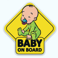 Leambiel ทารกในรถ Baby On Board สติกเกอร์ติดรถยนต์สติ๊กเกอร์ไวนิลติดรถยนต์สัญลักษณ์น่ารักสติกเกอร์กันชนหน้าต่าง【fast】