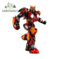 EARLFAMILY 13ซม. X 9.1ซม. สำหรับ Bumblebee รูปลอกสติกเกอร์รถแบบขูดแต่งรถบุคลิกภาพตู้เย็นลำต้น