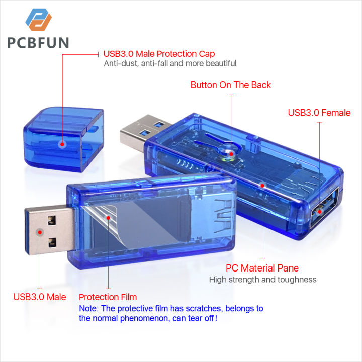 pcbfun-มัลติมิเตอร์กระแสสลับตัวทดสอบแรงดัน-usb-at35-เครื่องทดสอบสีมัลติมิเตอร์-usb-3-0โวลต์มิเตอร์แอมมิเตอร์แรงดันไฟฟ้า-lcd