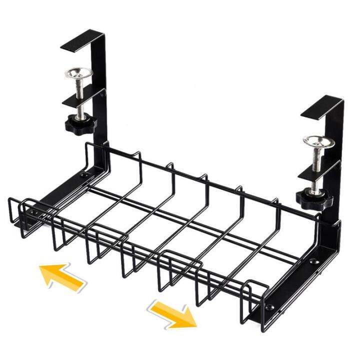 Under Desk Cable Management Tray No Drill Cable Tray Basket For Wire