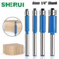 6MM 1/4′′ Flush Trim Bit Router Bit เครื่องตัดมิลลิ่งสําหรับงานไม้สําหรับไม้ Bit Face sh TriMill เครื่องมือ Carbide Cutter End Mill ใหม่