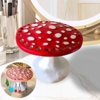 Mushroom Earring Holder Creative Display Rack Resin Jewelry Display Earring Holder Home Desktop Ornament for Living Room Bedroom