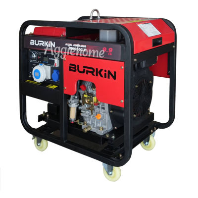 BURKIN เครื่องปั่นไฟ ดีเซล รุ่น BD-9900CLE เครื่องยนต์ 4จังหวะ / 9900วัตต์ /16HP (กุญแจสตาร์จ) ปั่นไฟ ส่งฟรี KERRY