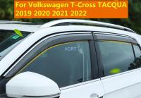 หน้าต่าง Visor Guard สำหรับ Volkswagen T-Cross TACQUA ( Tai) 2019-2022ฝาครอบ Trim กันสาด Shelters Sun Rain Deflector อุปกรณ์เสริม