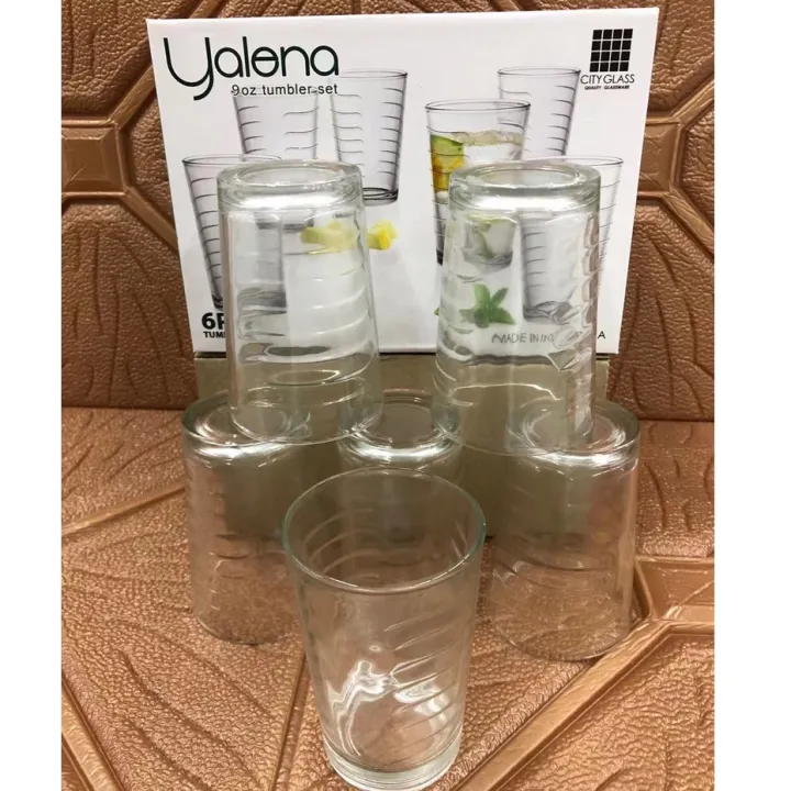 Yalena T Set 6pcs Tumbler Glassbaso Set 9oz Lazada Ph 7196