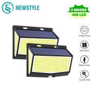 0 LED Solar Light Outdoor waterproof for garden decoration Powered Sunlight street wall light security lighting 3 mode