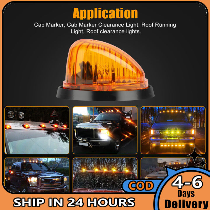 5pcs-12v-led-cab-หลังคา-marker-ไฟเตือนโคมไฟโดมสำหรับ-gmc-trailer-pickup-truck-rv