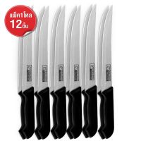 Telecorsa มีดทำครัว  มีดเชฟ มีดเล็ก แสตนเลส (1กล่องบรรจุ12ชิ้น) รุ่น Plastic-Knife-8011-04b-June