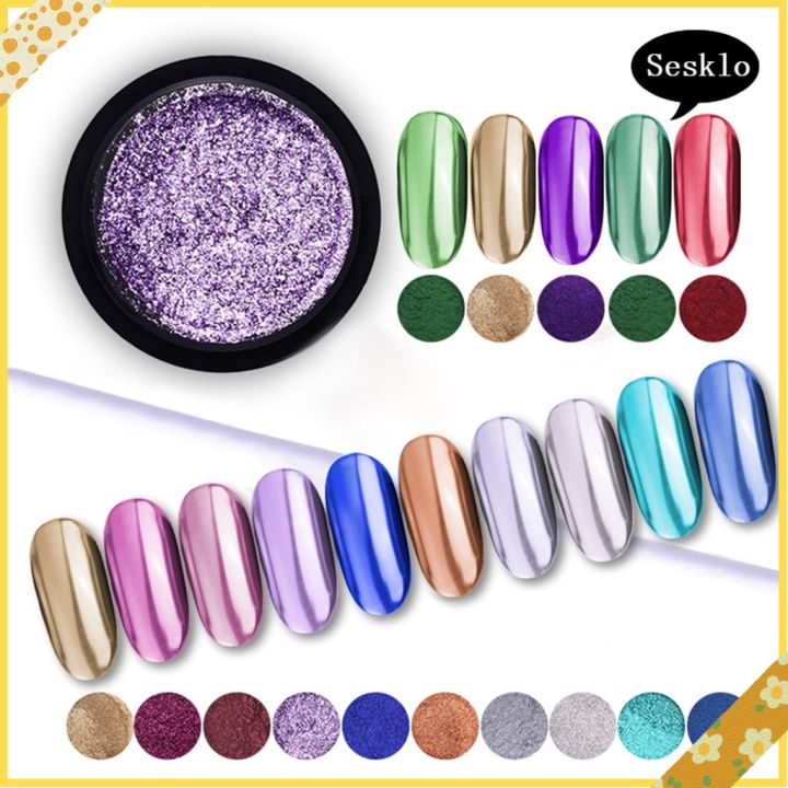 1pcs Mirror Nail Powder Dust Shimmer Mermaid Pigment Powder For