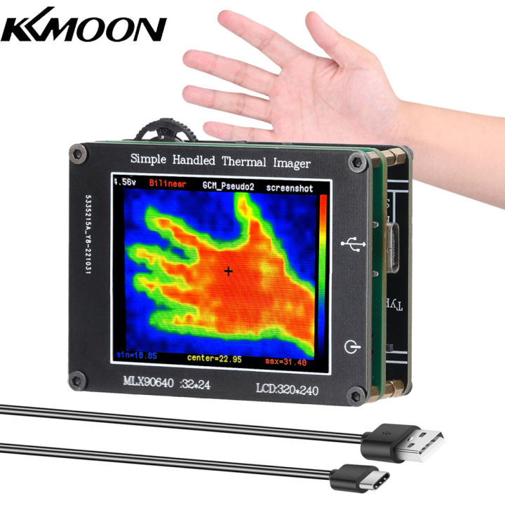 kkmoon-24-32-pixel-infrared-sensor-simple-handheld-thermal-imager-แบบพกพา2-0นิ้วจอแสดงผล-lcd-240-320ความละเอียด-clear-definition-การถ่ายภาพกล้อง-40-c-ถึง300-c-เครื่องวัดอุณหภูมิ