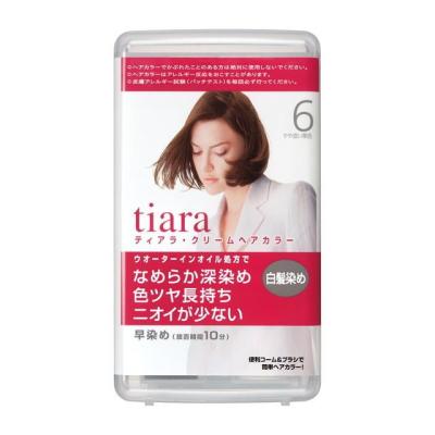 ครีมปิดผมขาว สีน้ำตาลเข้ม สูตรอ่อนโยนต่อหนังศรีษะและเส้นผม Shiseido TIARA Hair Color Cream