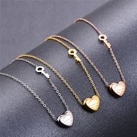 Martick Lovely Sweet Heart Pendant Necklace Rose Gold Color Key Design Link Chain Necklace Forever Love Letters For Woman P3